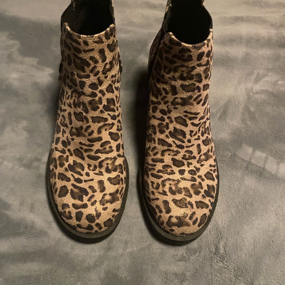 Leopard Print Ankle Boots